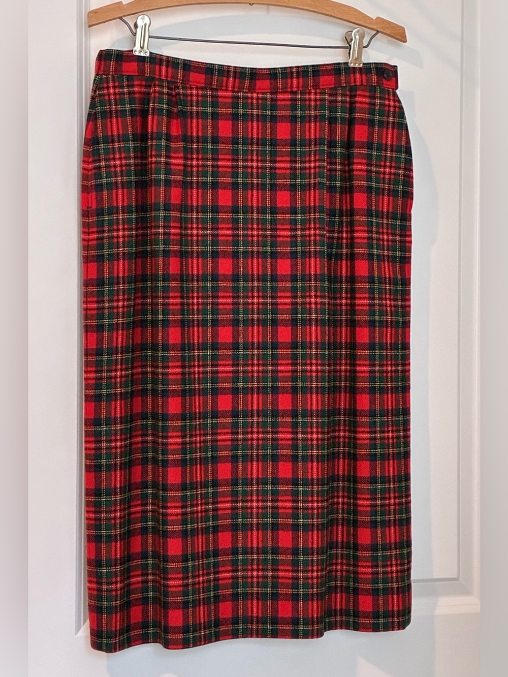 Pendleton Wool Midi Skirt Size 12 Prince Charles Edward Stewart Tartan Plaid